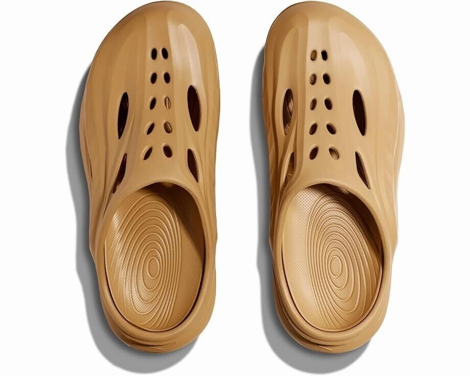 Hoka One One Ora Recovery Mule 1147951-WHTW Unisex Wheat Slip On Shoes TF5949 (Brown,12)