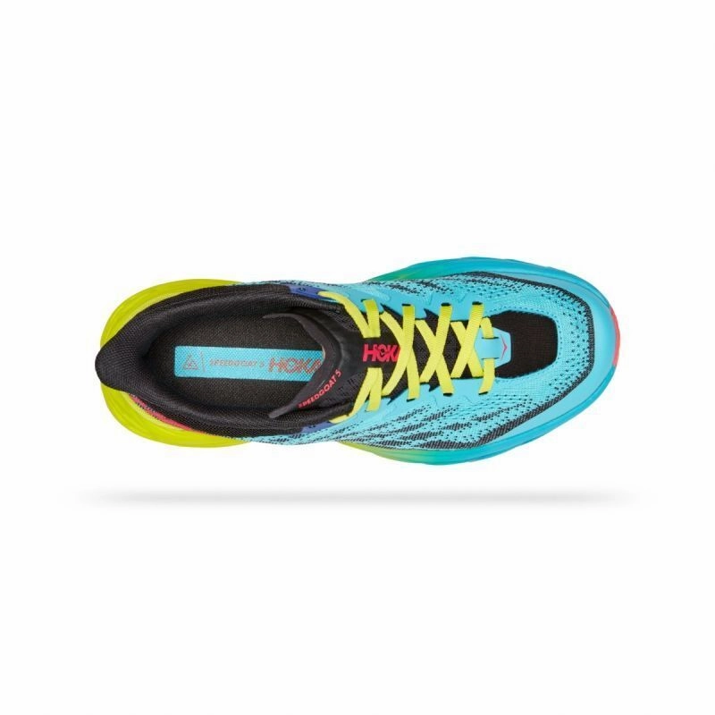 Hoka One One Speedgoat 5 1123158-SBBK Women's Scuba Blue Black Running Shoes