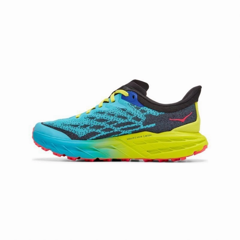 Hoka One One Speedgoat 5 1123158-SBBK Women's Scuba Blue Black Running Shoes
