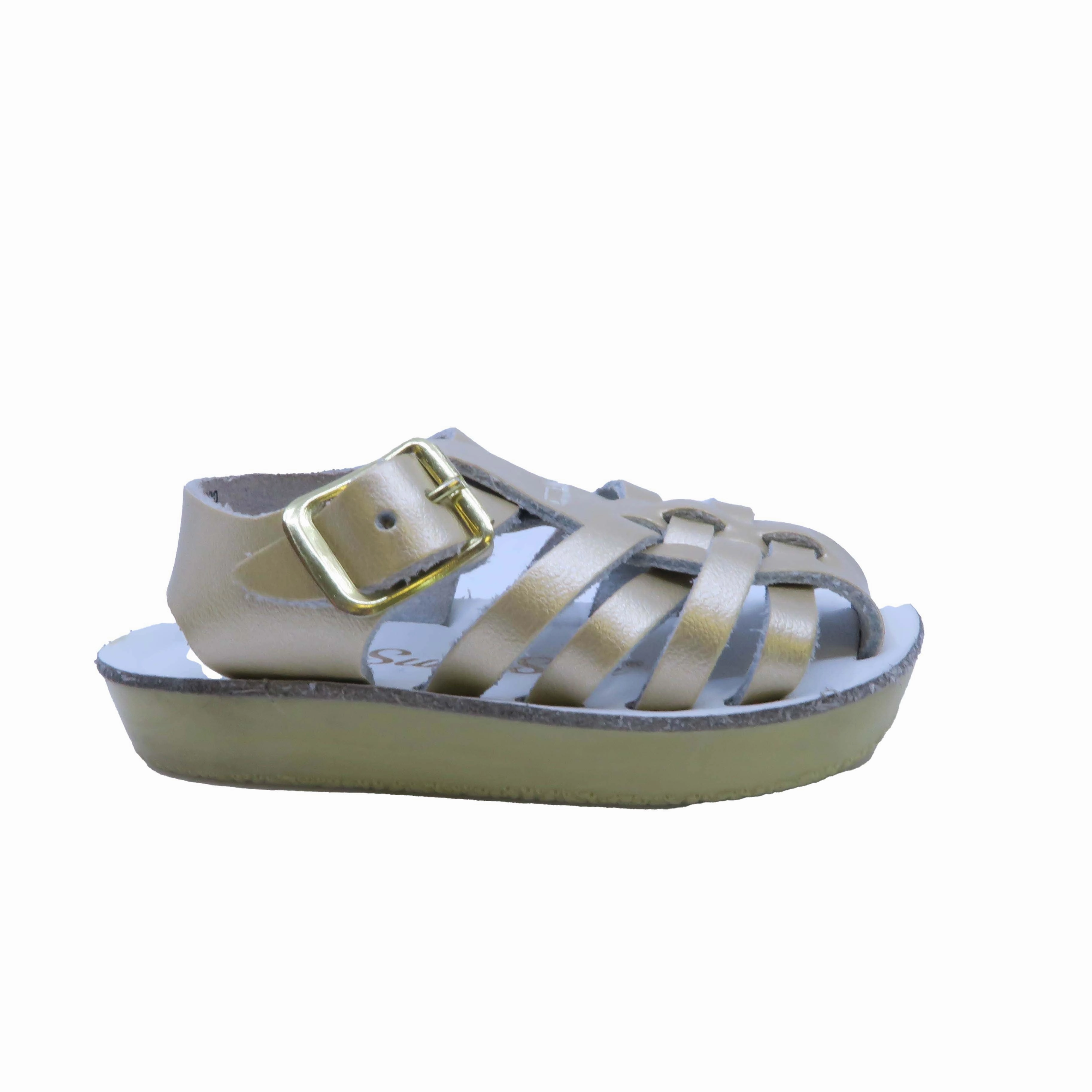 Hoy Saltwater Girls Gold Sandals Discount Boys Footwear online