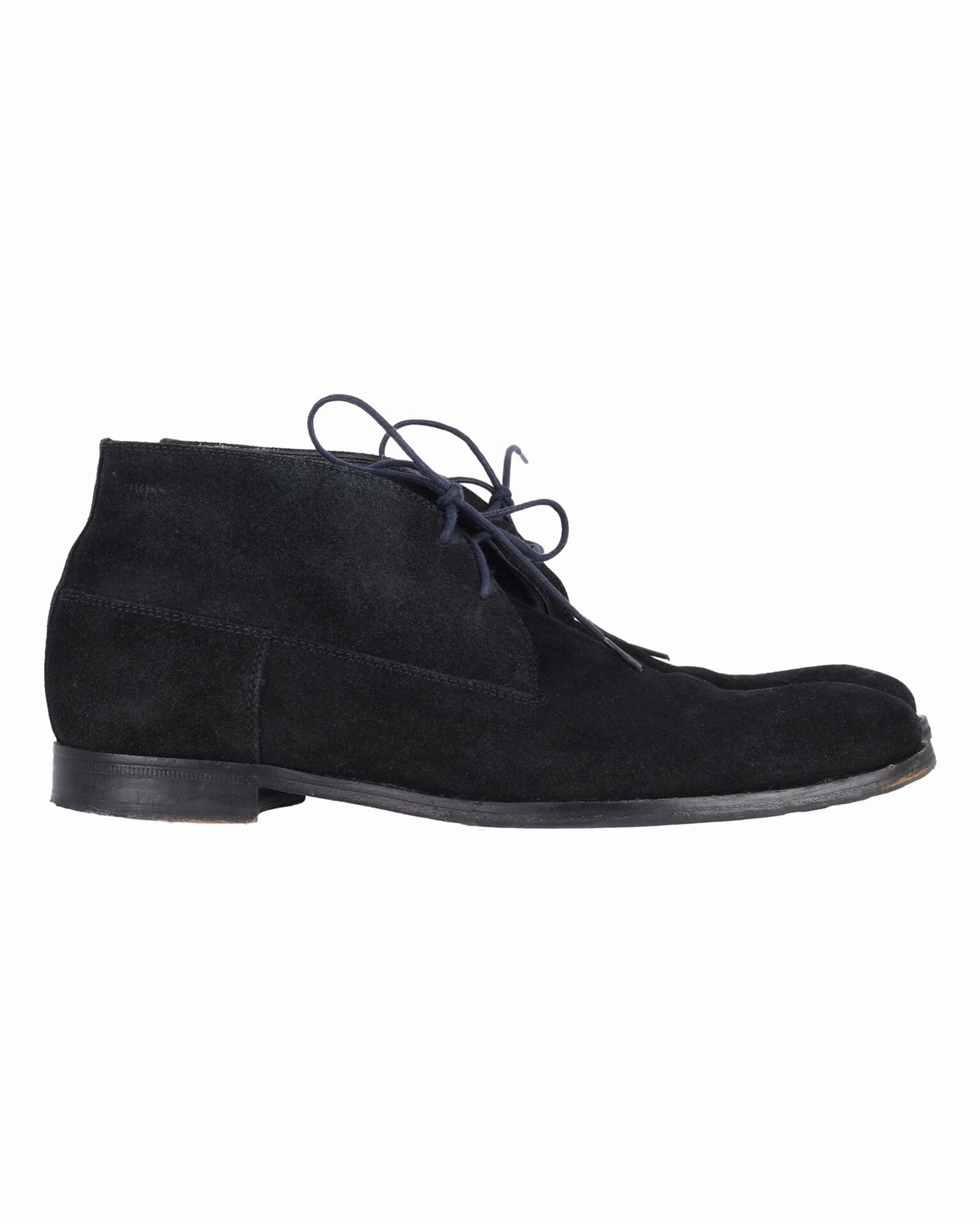 Hugo Boss Desert Lace-Up Ankle Boots in Black Suede Cheap Mens Boots & Chukkas
