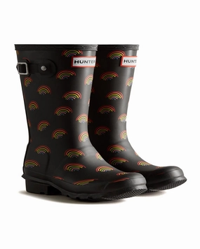 Hunter Original Mini Rainbow Print Boot Girls Boots & Booties sale