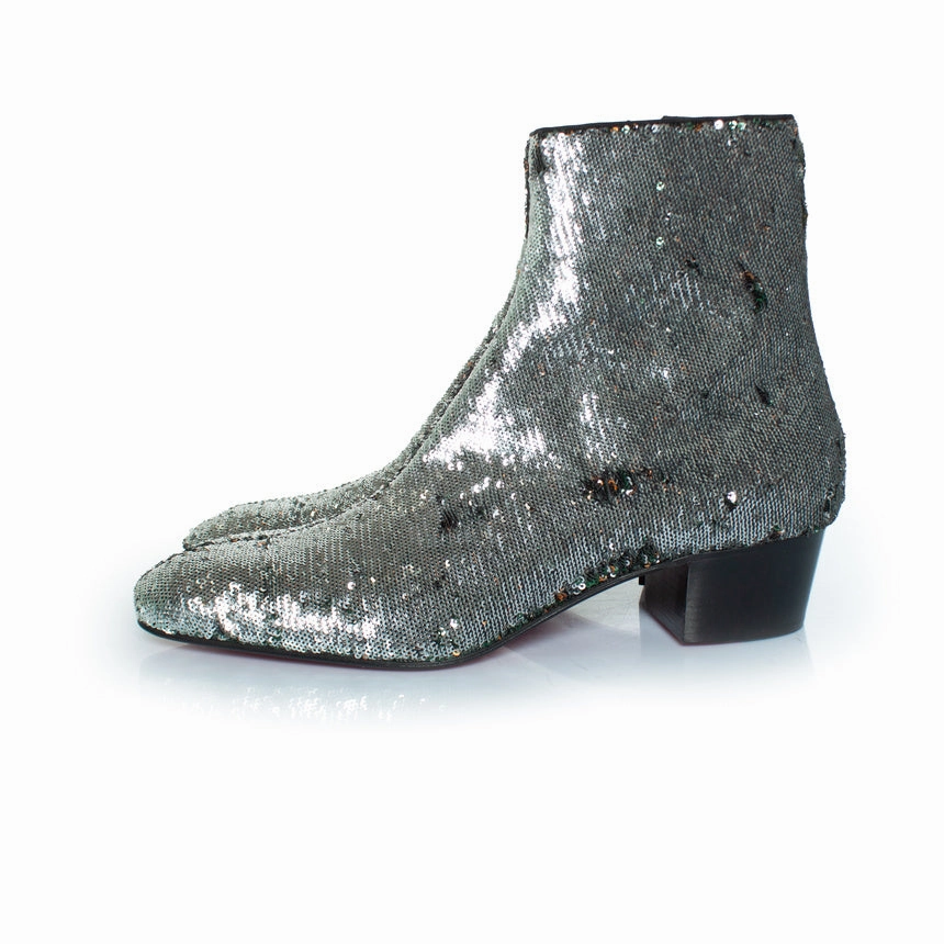Huston glitter boots in silver