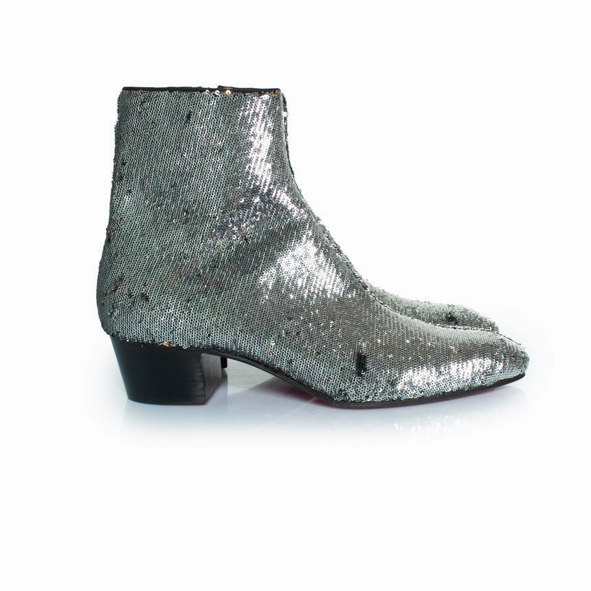Huston glitter boots in silver