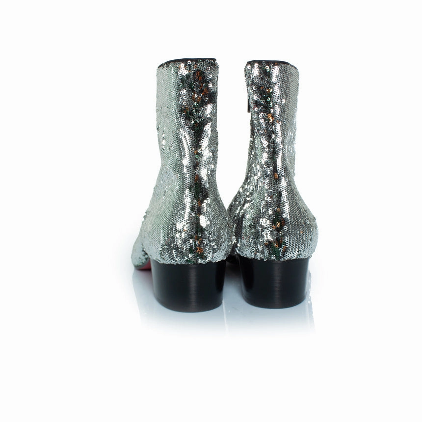 Huston glitter boots in silver