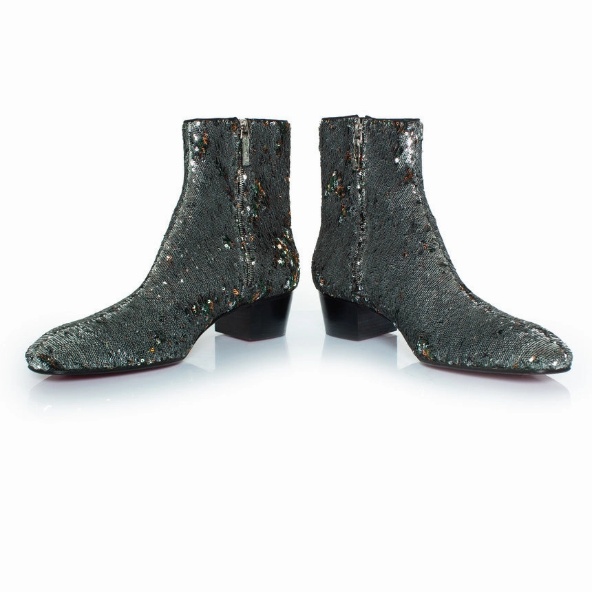 Huston glitter boots in silver