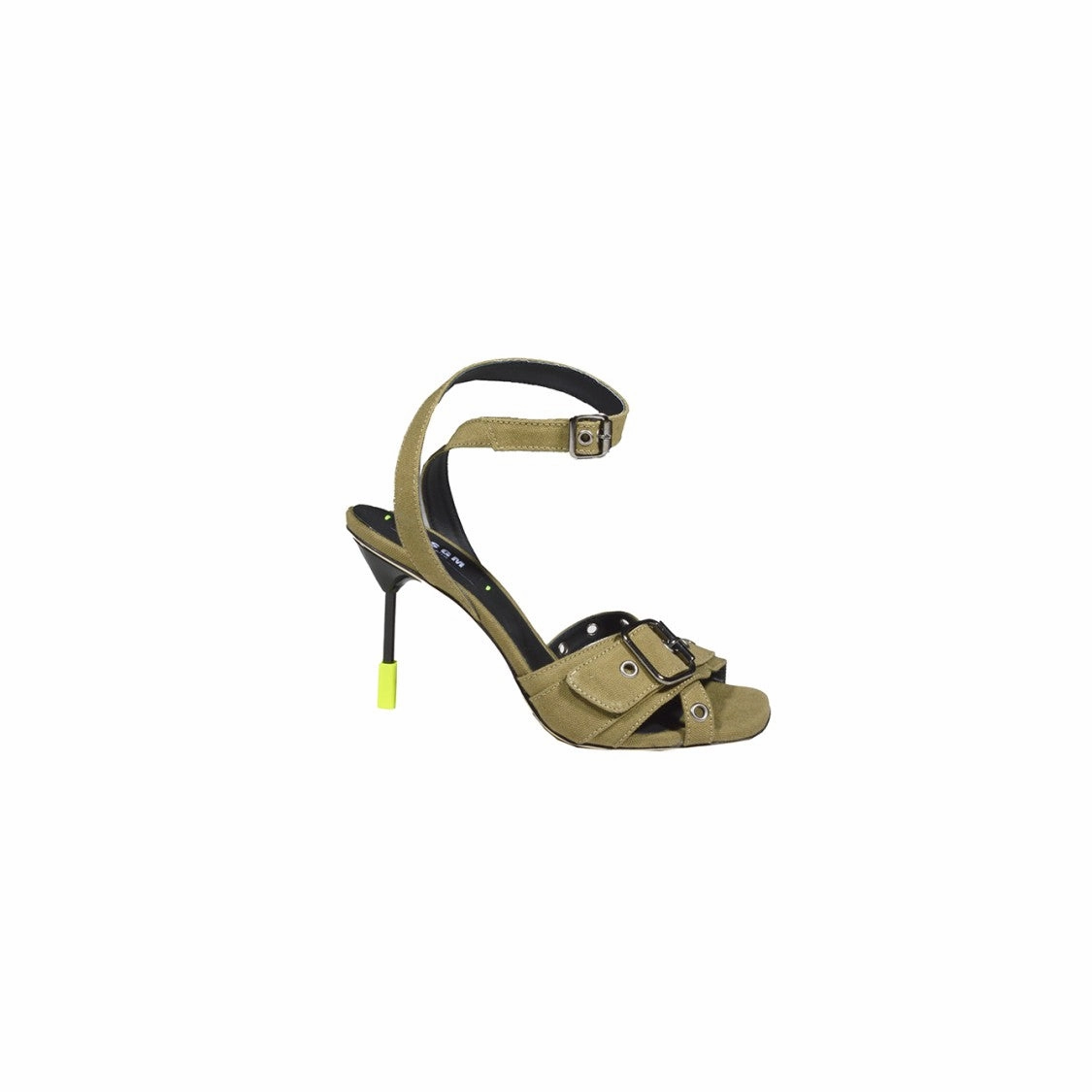 Iconic Heel Sandals Military Green With Buckle Affordable Womens Sandals outlet