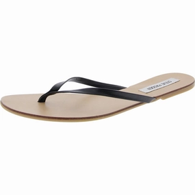 Image Womens Solid Leather Flip-Flops Casual Womens Sandals on sale