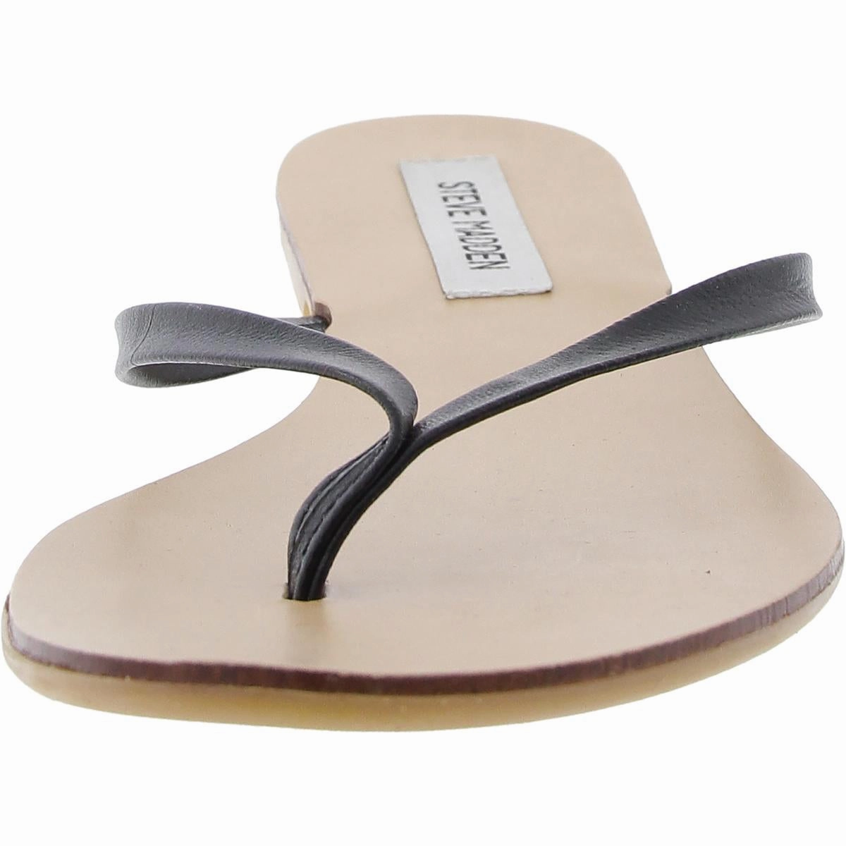 Image Womens Solid Leather Flip-Flops