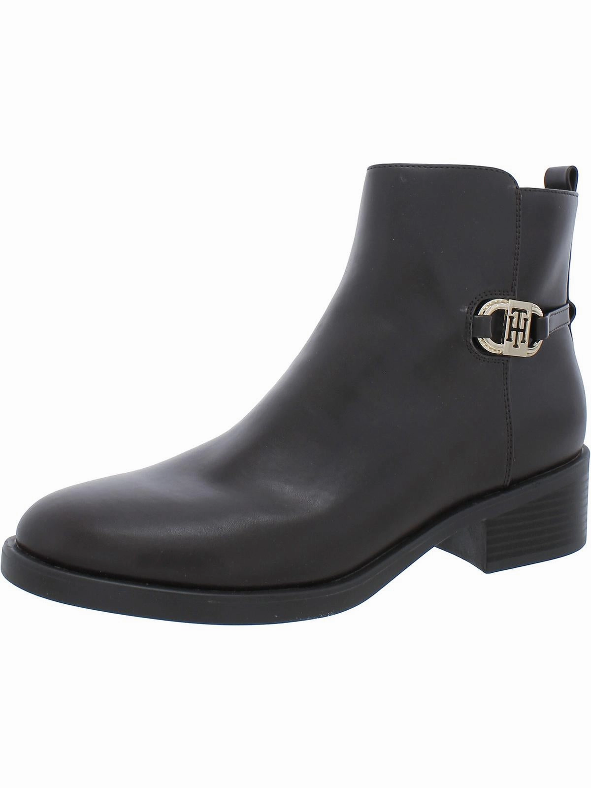 Imiera Womens Faux Leather Ankle Booties