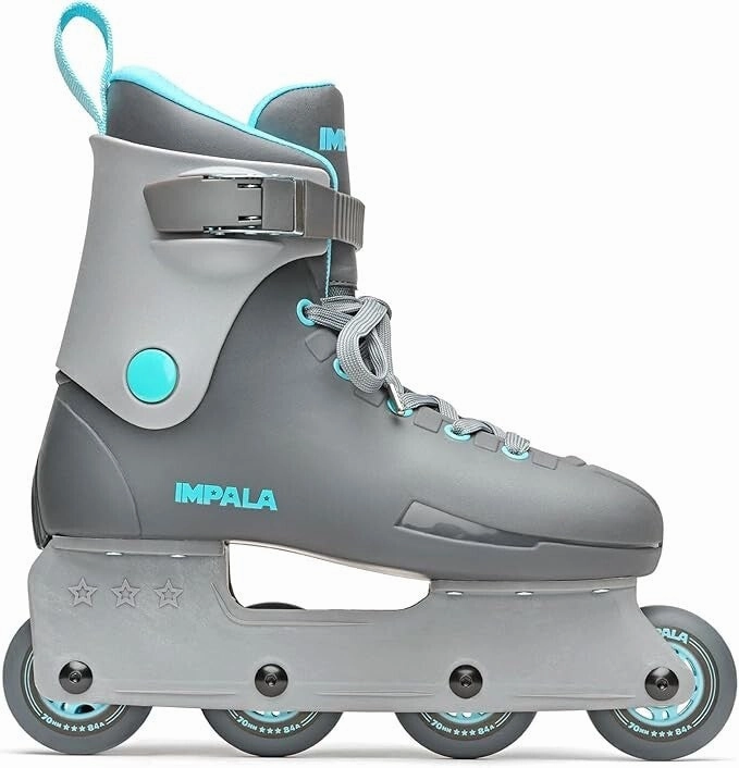 Impala Lightspeed Girls Gray Adjustable Strap Inline Rollerskate Shoes KHD2370