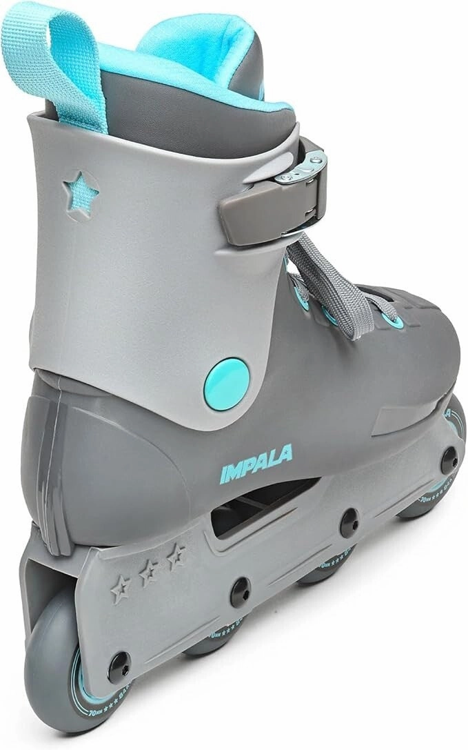 Impala Lightspeed Girls Gray Adjustable Strap Inline Rollerskate Shoes KHD2370