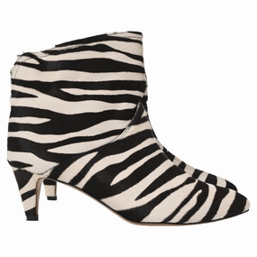 Isabel Marant Zebra Ankle Boots In Animal Print Ponyhair Womens Boots clearance deals