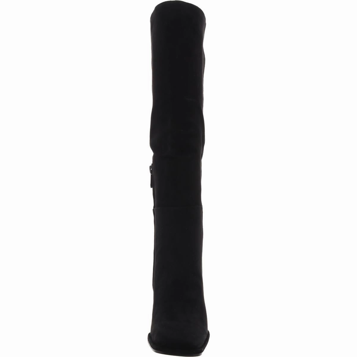 ISSABEL Womens Zipper Leather Knee-High Boots