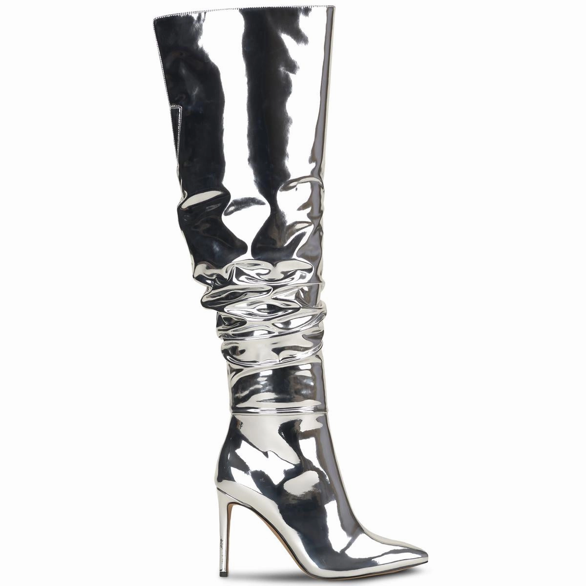 Iyonna Womens Zipper Slouchy Over-The-Knee Boots