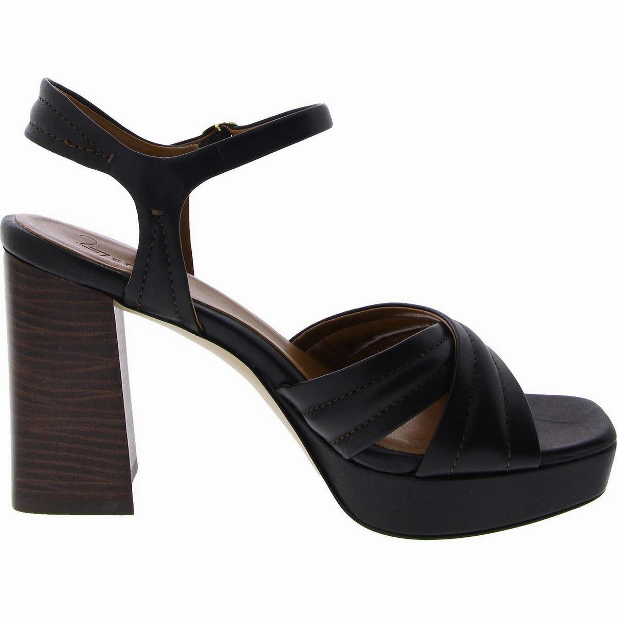 Jaime Womens Buckle Ankle Strap Block Heel