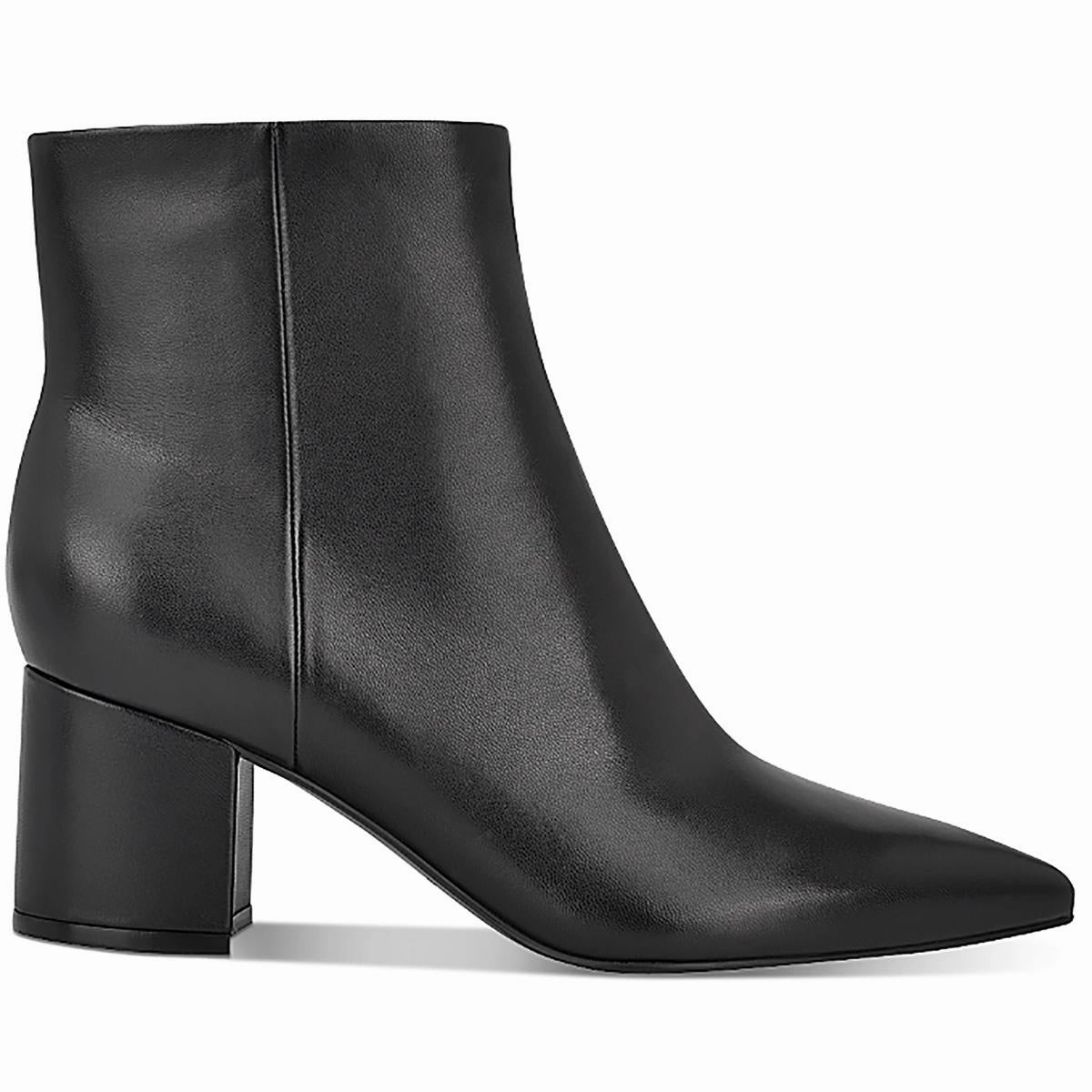 Jarli Womens Zipper Block Heel Ankle Boots