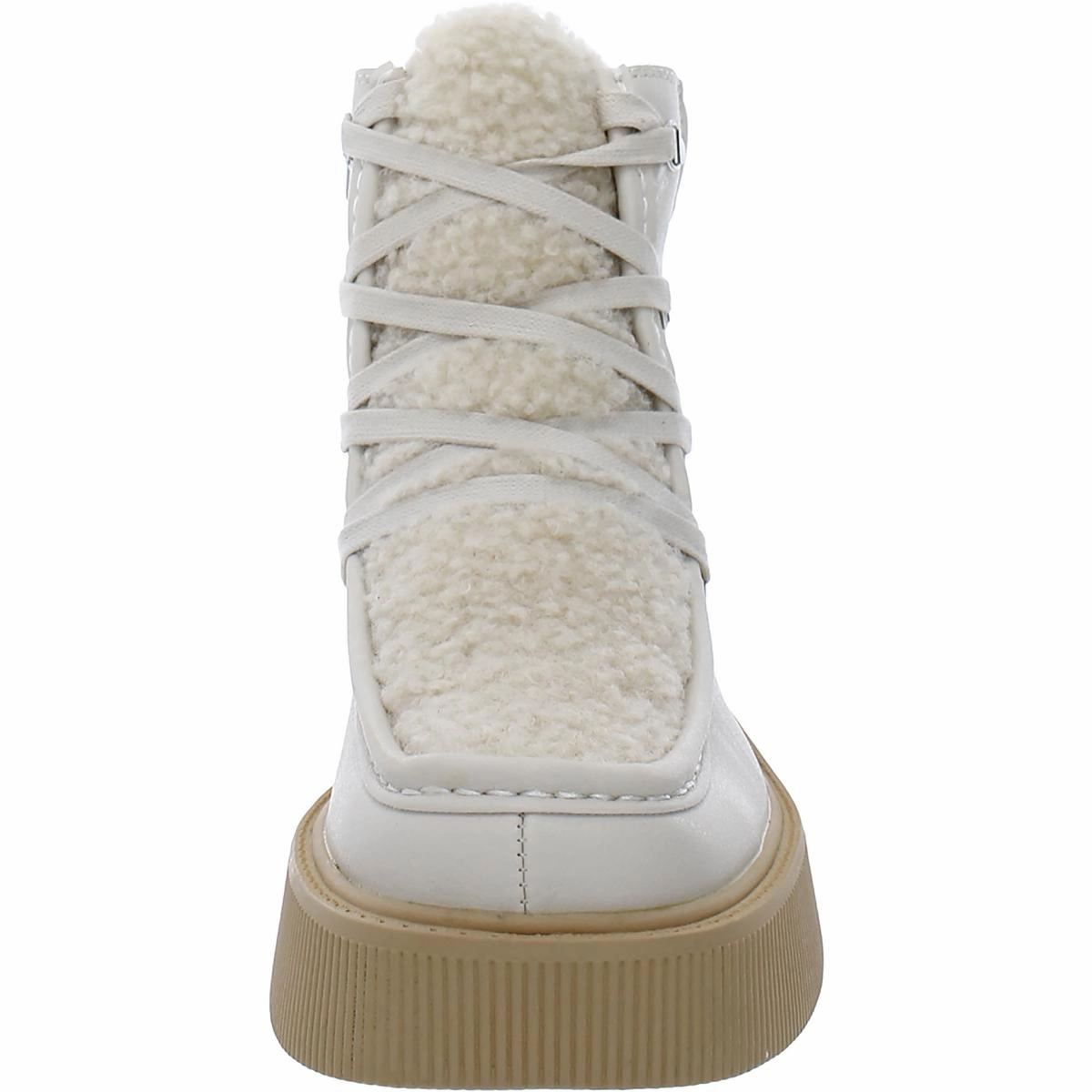 Jasmin Womens Faux Fur Wedge Combat & Lace-up Boots