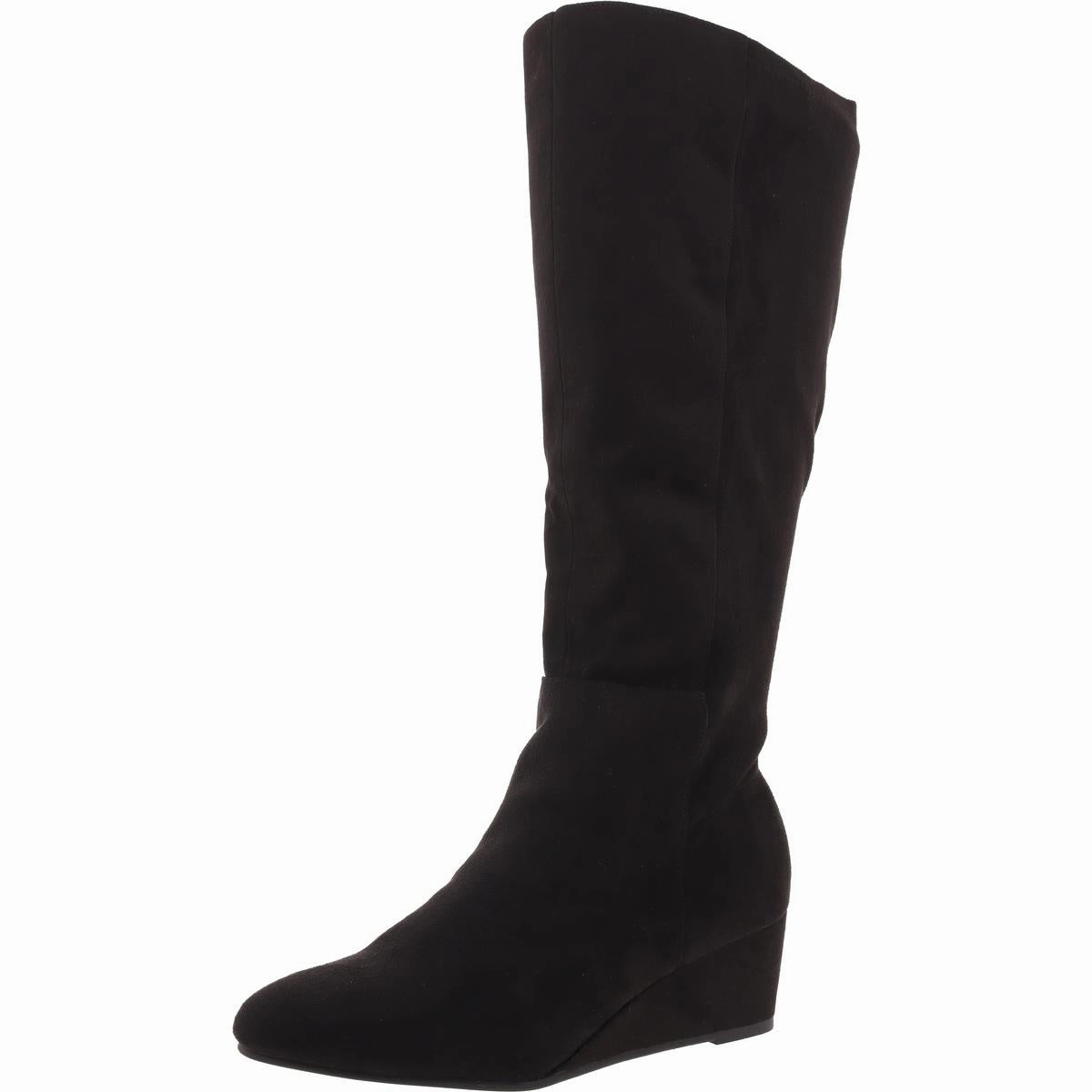 Jaylaa  Womens Zipper Faux Suede Wedge Boots Womens Winter Boots promo deal