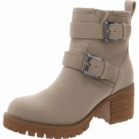 Jessi Womens Faux Leather Block Heel Ankle Boots Cheap Womens Leather Boots