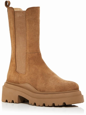 JESSY Womens Leather Pull On Mid-Calf Boots Womens Dress Boots for less