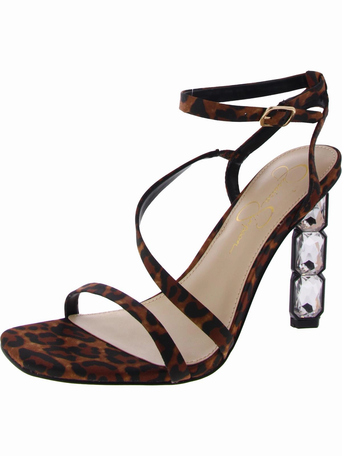 Jety Womens Satin Ankle Strap Slingback Sandals