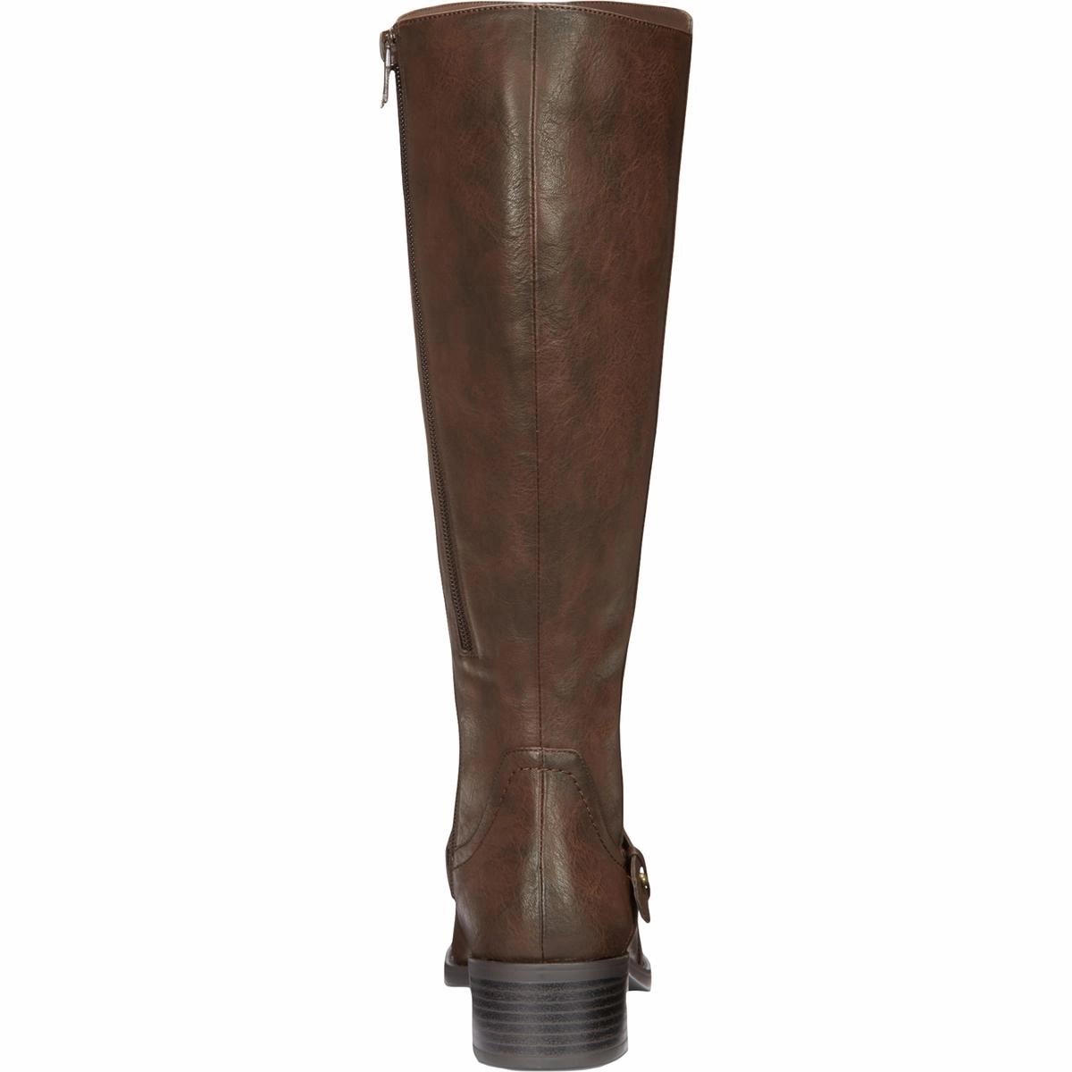 Jewel Womens Faux Leather Knee-High Riding Boots