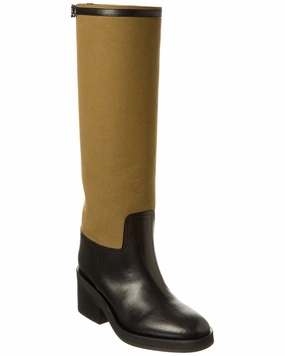 Jimmy Choo Yasmin 70 Canvas & Leather Knee-High Boot Womens Boots sale online