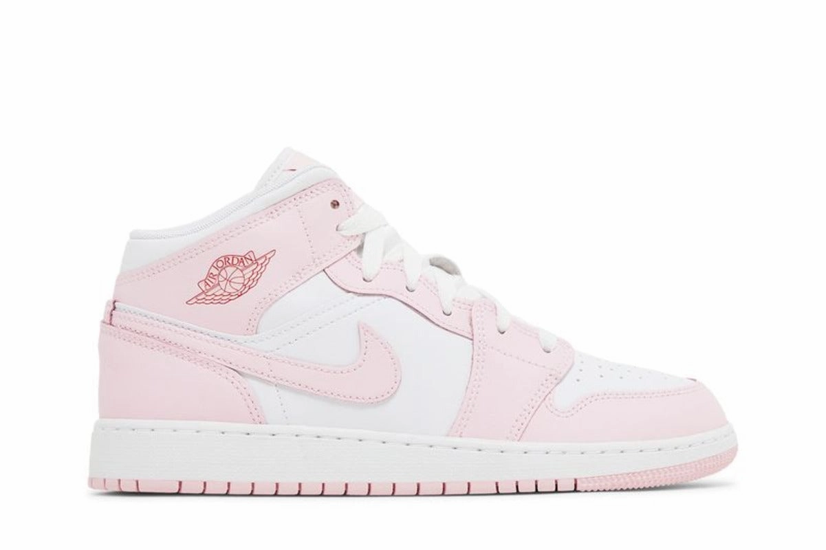 Jordan 1 Mid Pink Foam Fire Red (GS) Online sale for Girls Shoes