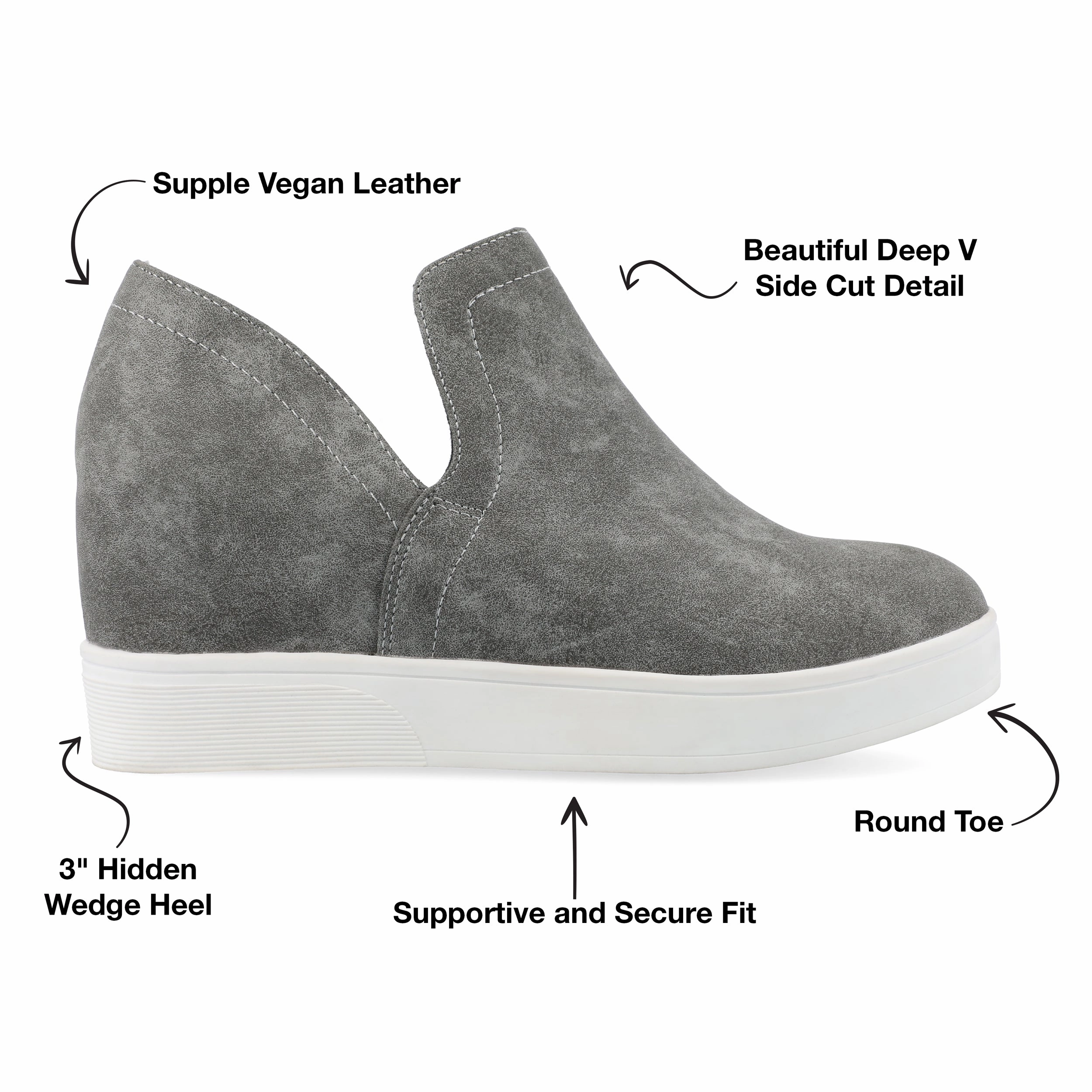 Journee Collection Women's Cardi Wide Width Sneaker Wedge