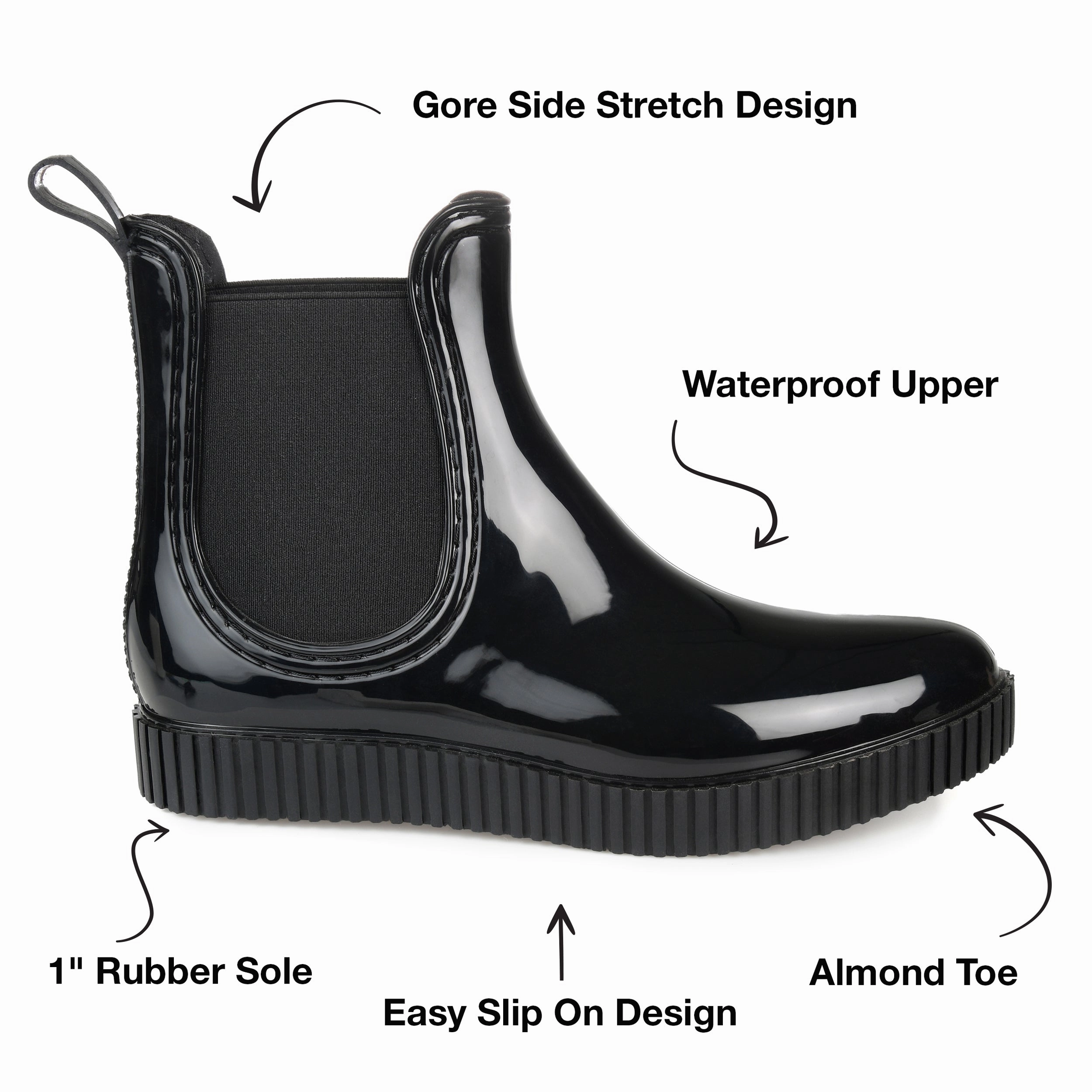 Journee Collection Women's Tru Comfort Foam Drip Rainboot