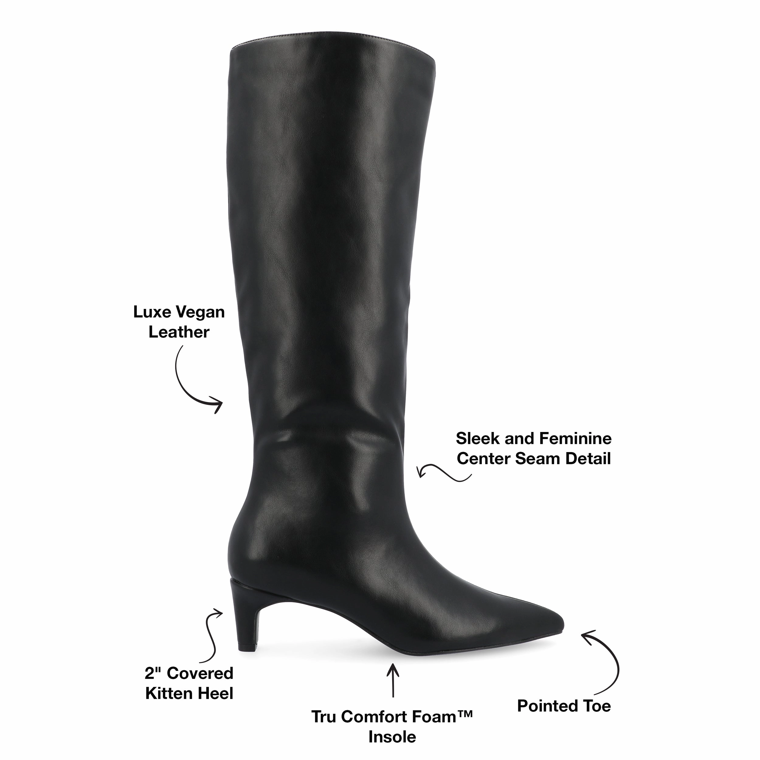 Journee Collection Women's Tru Comfort Foam Tullip Wide Width Extra Wide Calf Boots