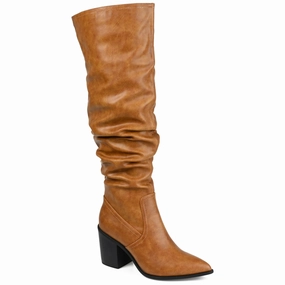 Journee Collection Women's Tru Comfort Foam Wide Calf Pia Boot Cheap Womens Leather Boots