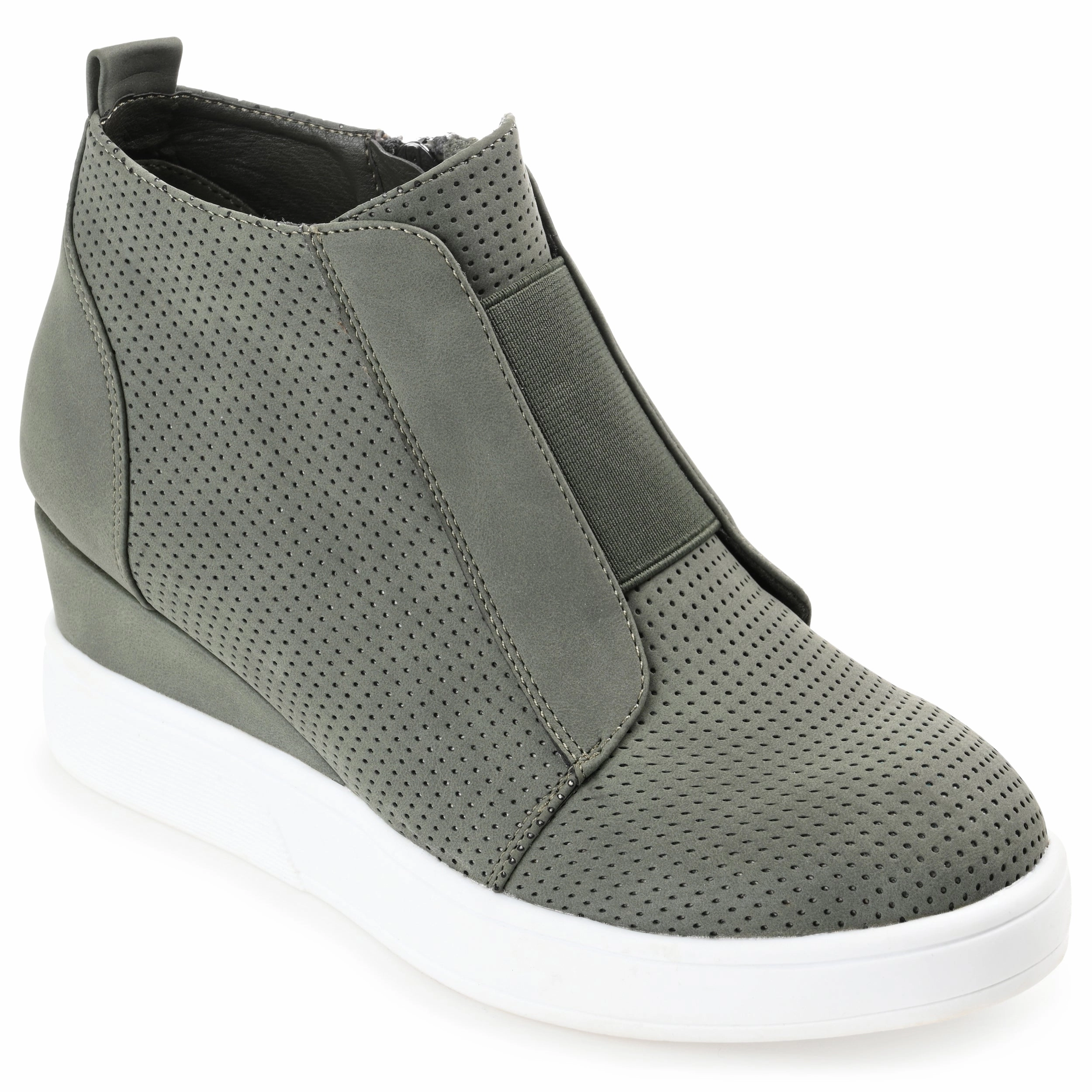 Journee Collection Women's Wide Width Clara Sneaker Wedge