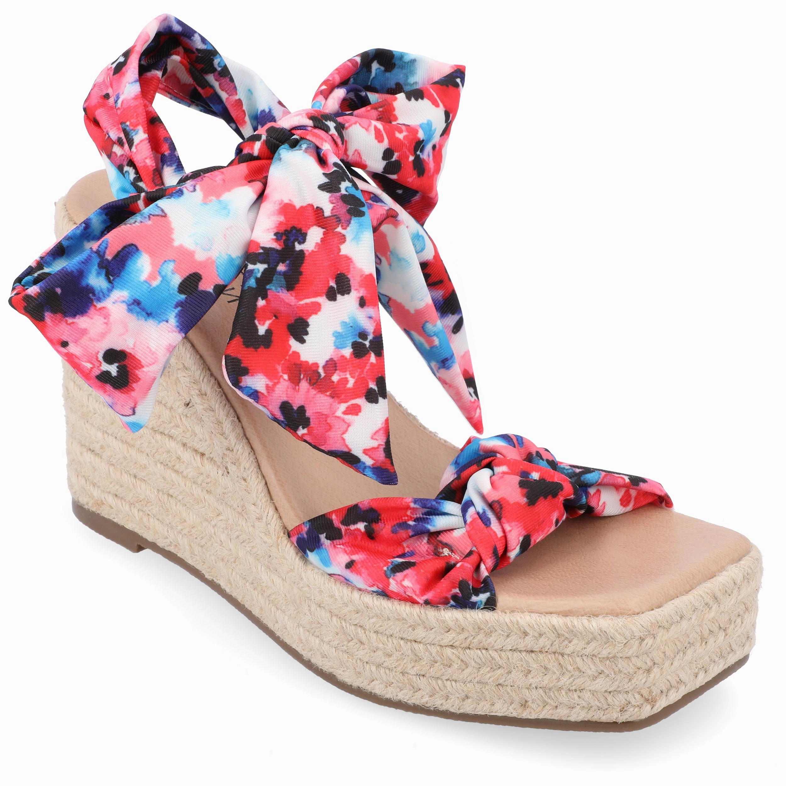 Journee Collection Womens Surria Tru Comfort Foam Espadrille Platform Wedge Sandals