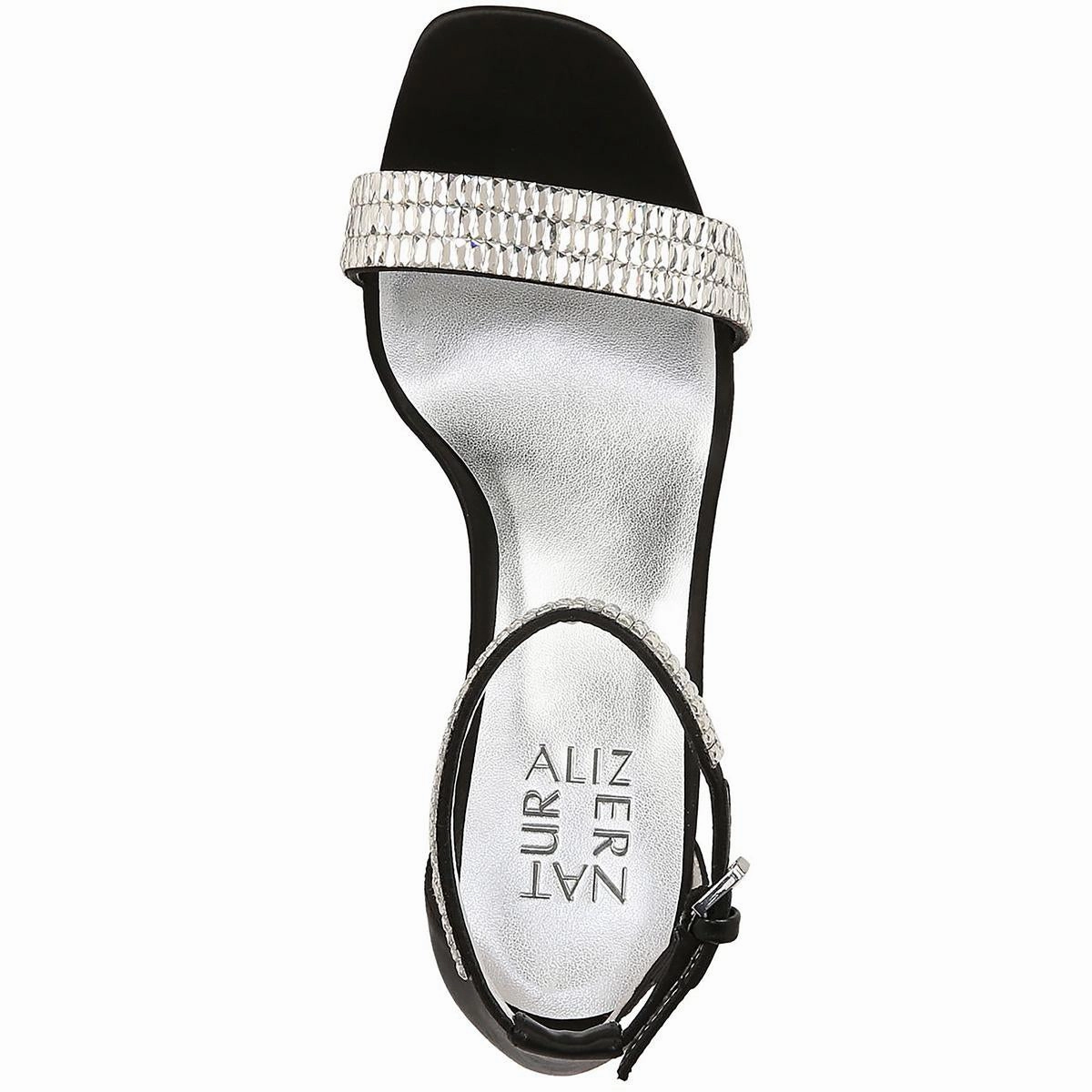 Joy Sparkle Womens Satin Ankle Strap Heels