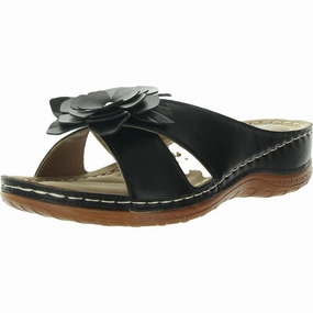 JOY Womens Floral Print Manmade Slide Sandals Stylish Womens Sandals discount