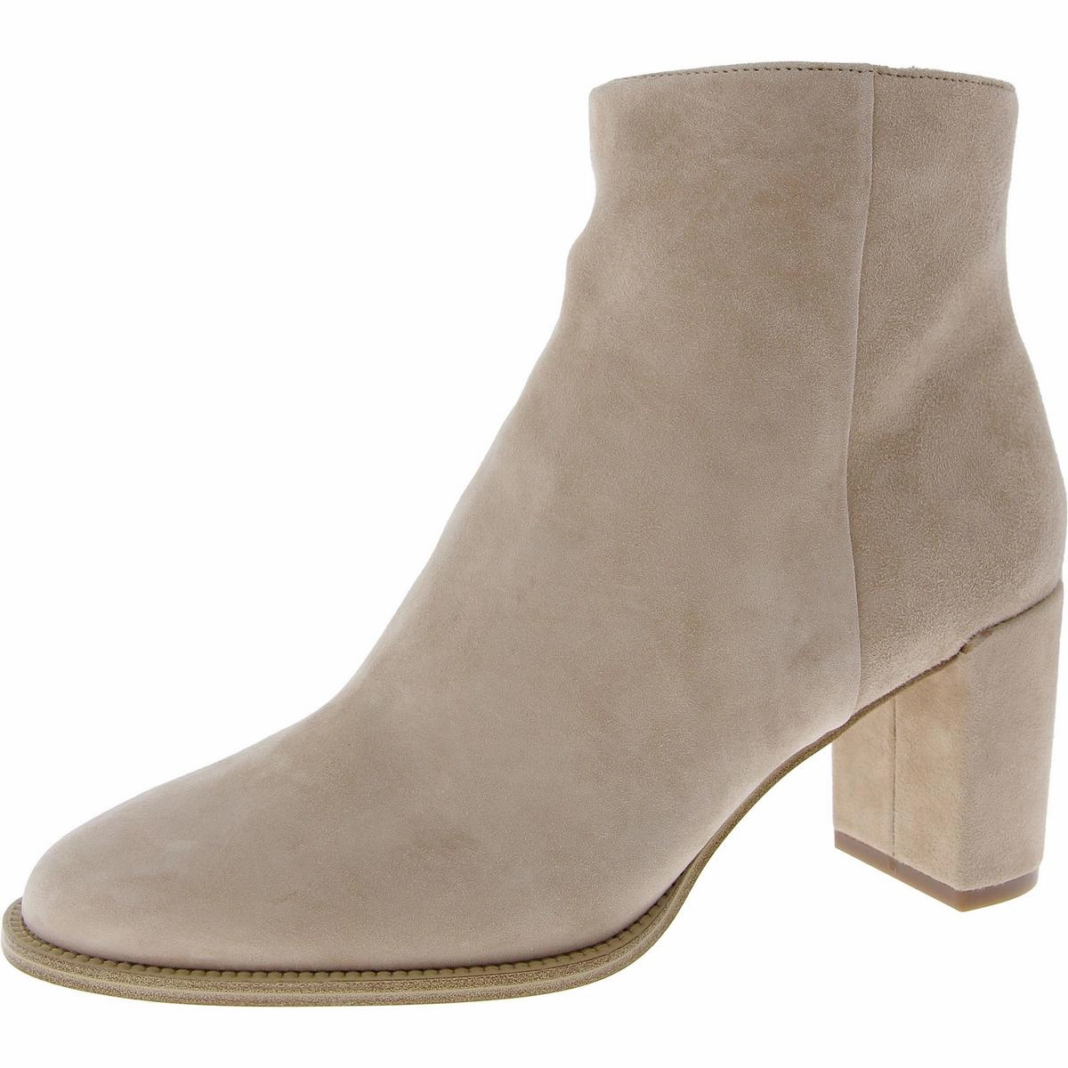 Jozie Womens Leather Round Toe Booties