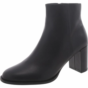 Jozie Womens Leather Round Toe Booties Cheap Womens Leather Boots