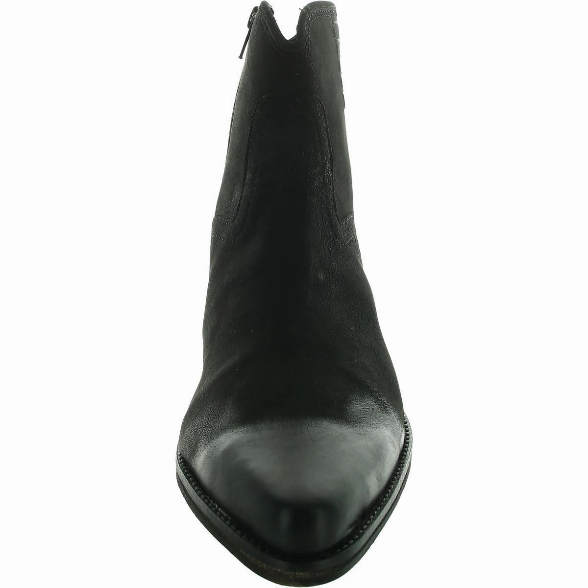 Juniper Womens Zipper Leather Ankle Boots