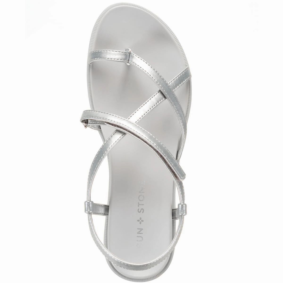 Juune Womens Faux Leather Toe-Post Slingback Sandals