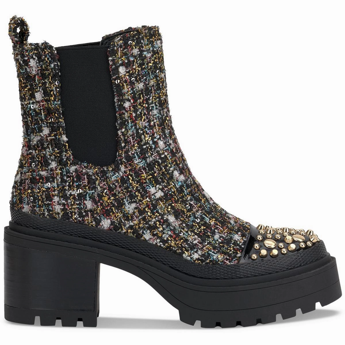 Jymmie Womens Stretch Knit Chelsea Boots