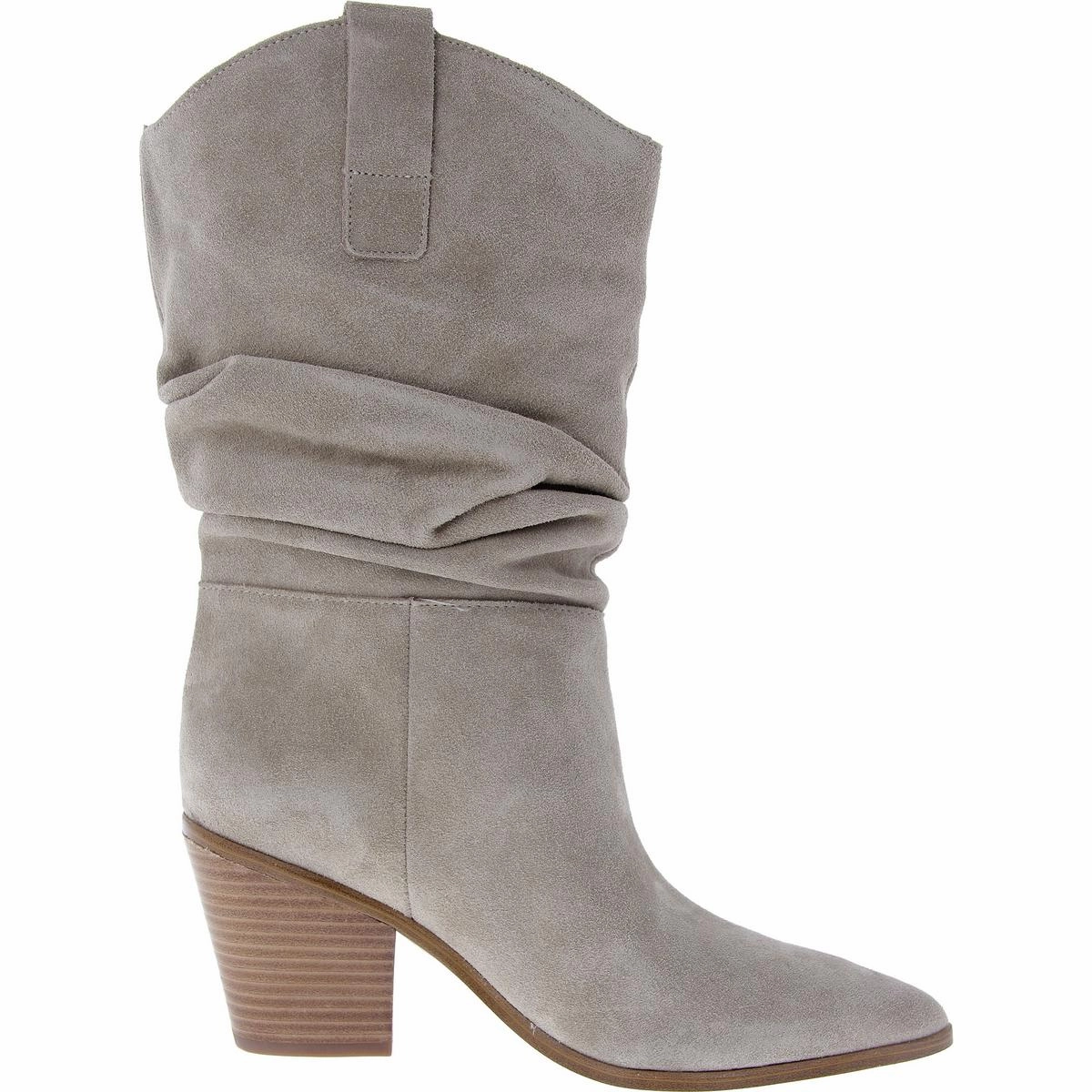 Kadon Womens Suede Slouchy Mid-Calf Boots