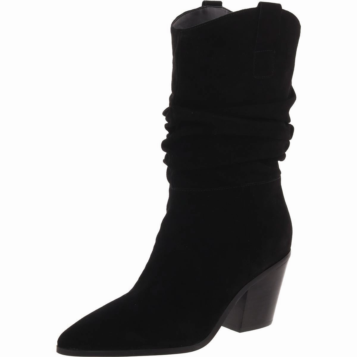 Kadon Womens Suede Slouchy Mid-Calf Boots