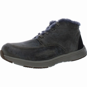 Karamay Mens Leather Cold Weather Combat & Lace-up Boots Mens Chukka Boots outlet deals