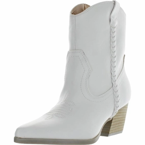 Karyn Womens Faux Leather Cowboy, Western Boots Cheap Womens Leather Boots