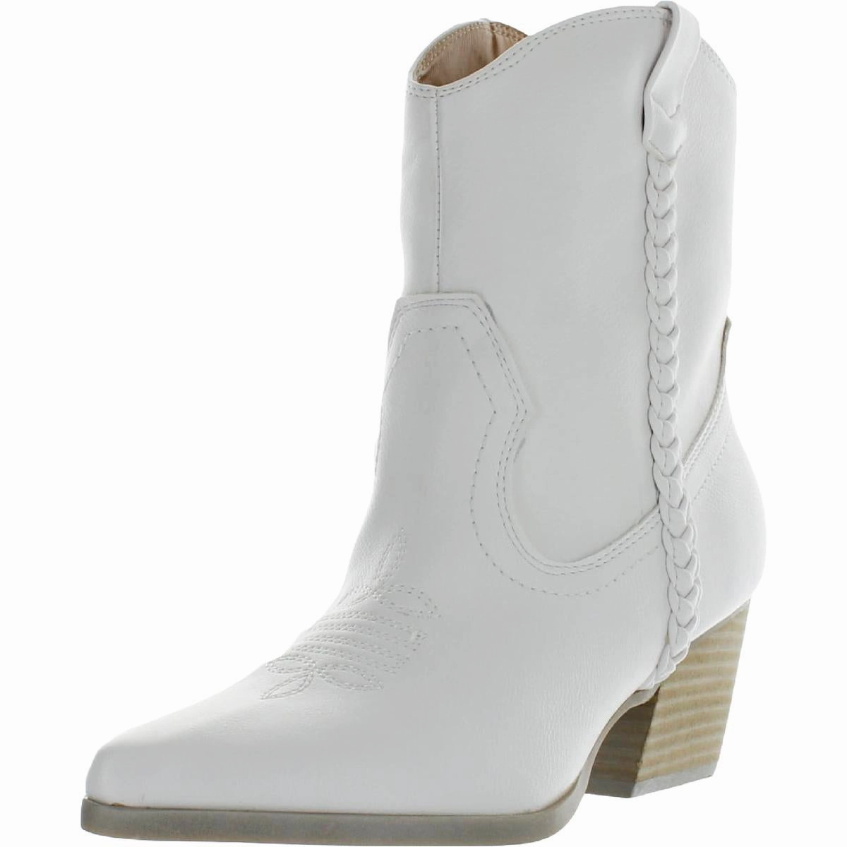 Karyn Womens Faux Leather Cowboy, Western Boots Cheap Womens Leather Boots