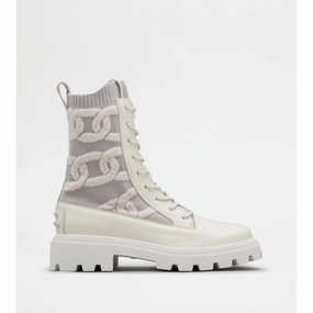 Kate Combat Boots in Fabric and Leather Womens Boots clearance offers