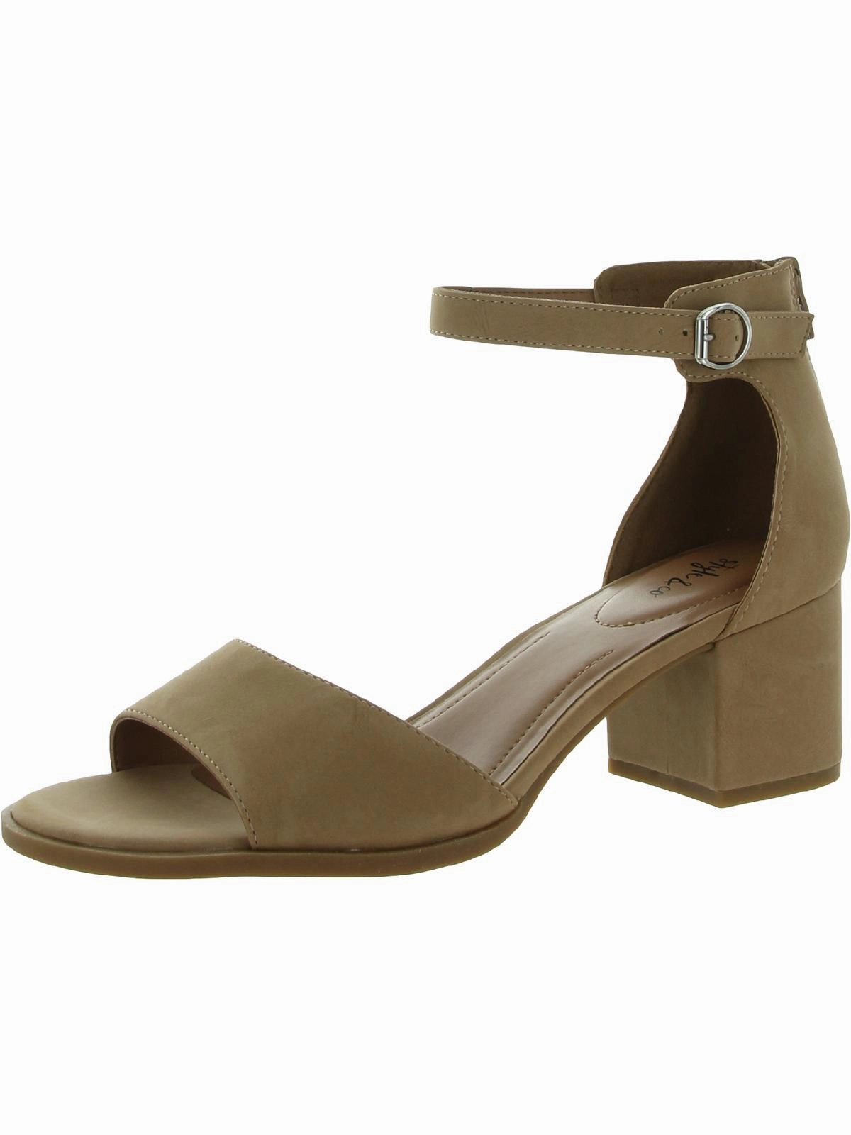Katerina Womens Ankle Strap Slide On Heel Sandals