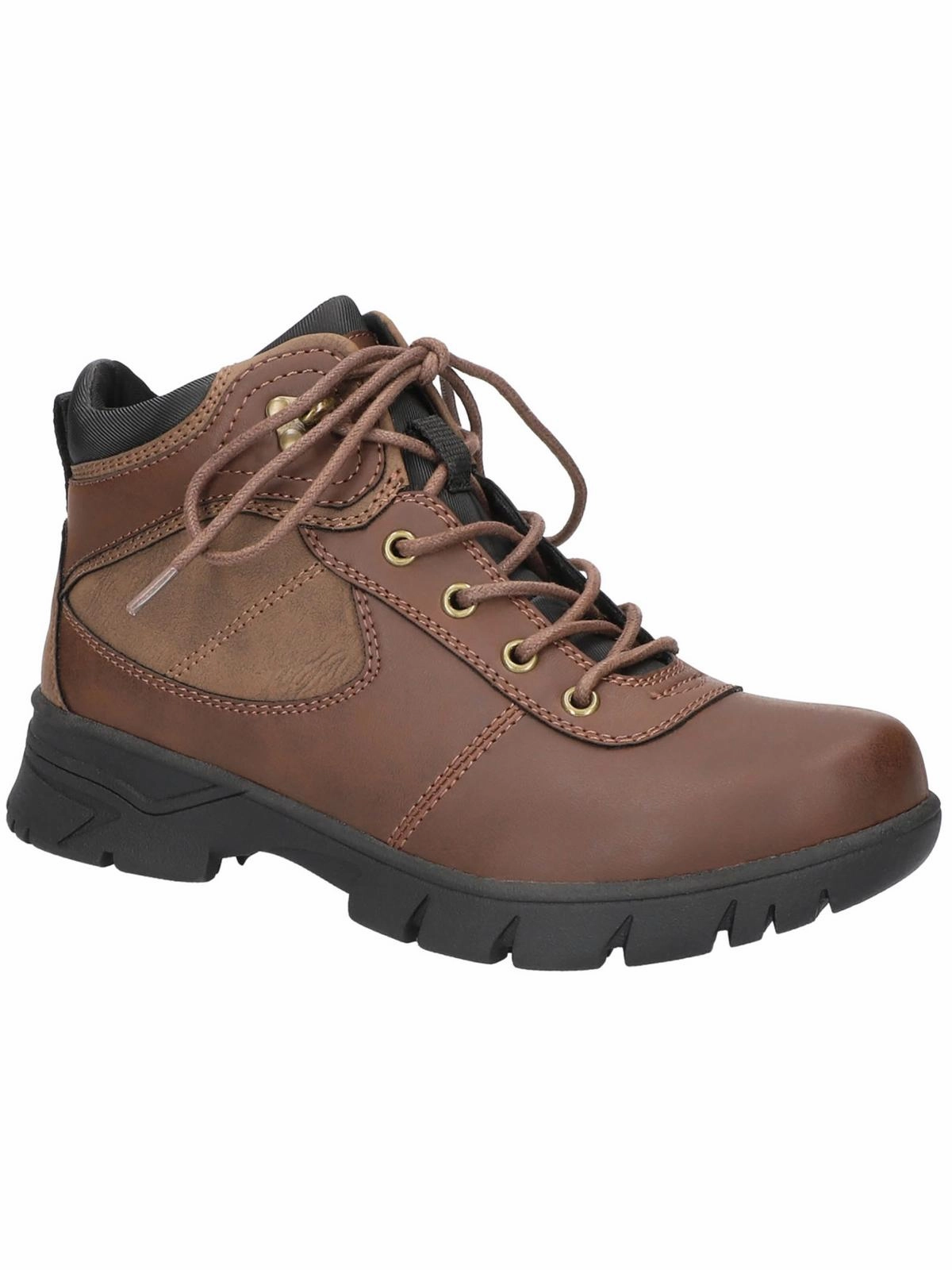 KAYLA Womens Faux Leather Combat & Lace-Up Boots